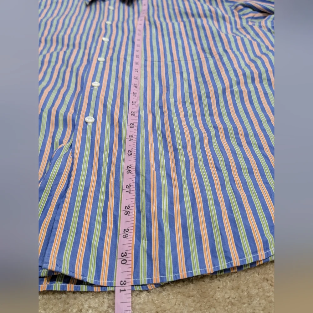 BRIONI Made In ITALY Multi-Color Stripe Cooton Dress Shirt Men’s Size XL. - Picture 4 of 7